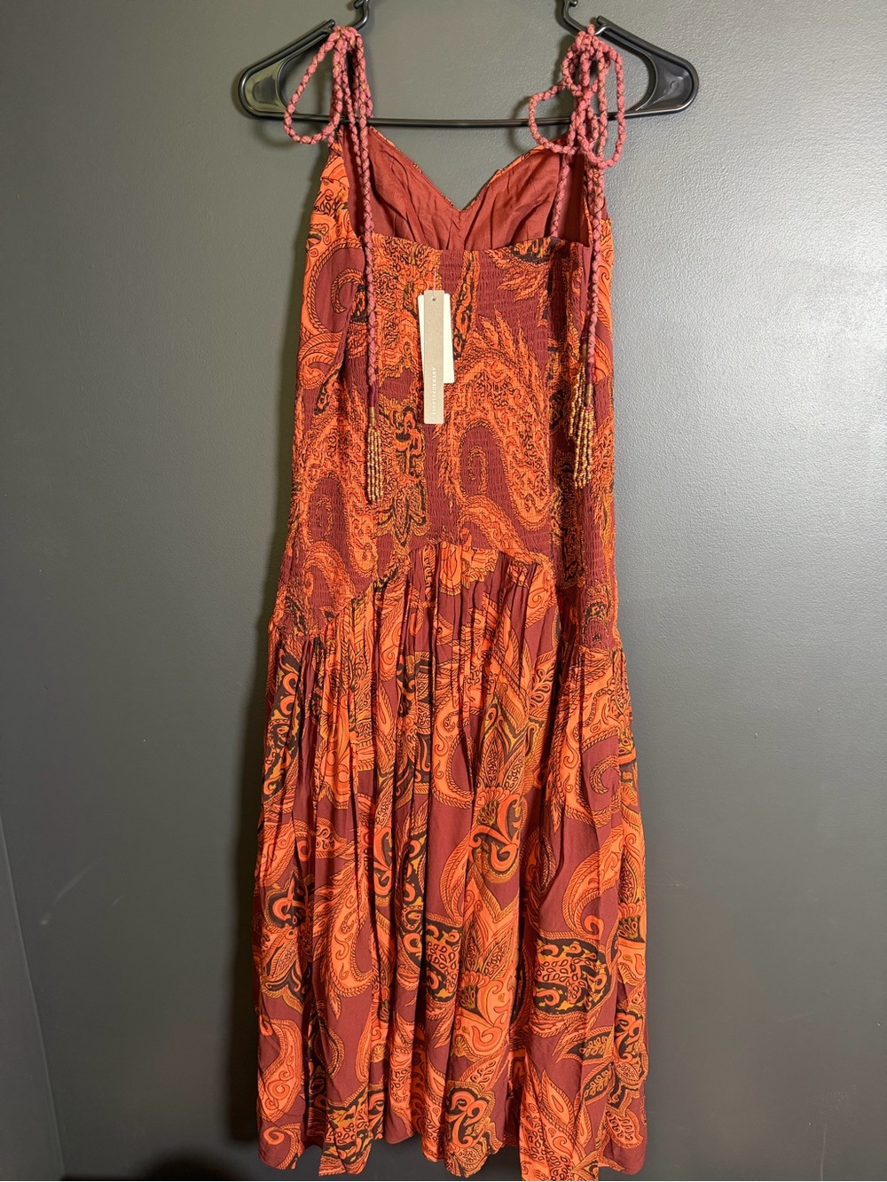 Farm Rio x Anthropologie Drop-Waist Printed Midi Dress | Medium | NWT - Picture 9 of 13